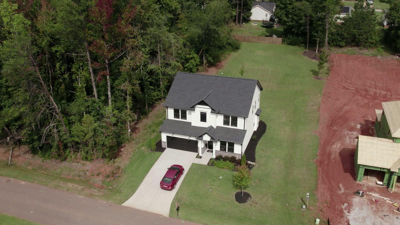 Aerial of a finished home in South Park