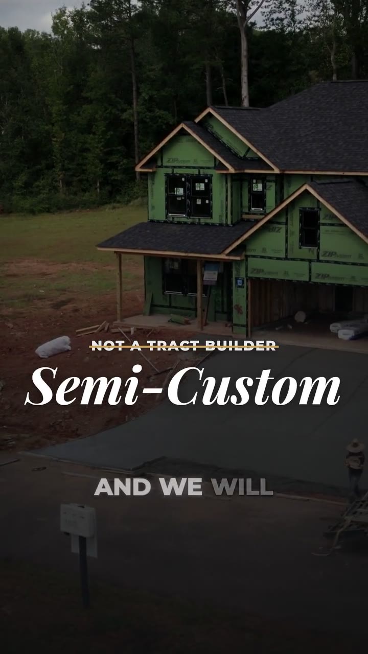 Semi-custom home under construction in the South Park neighborhood